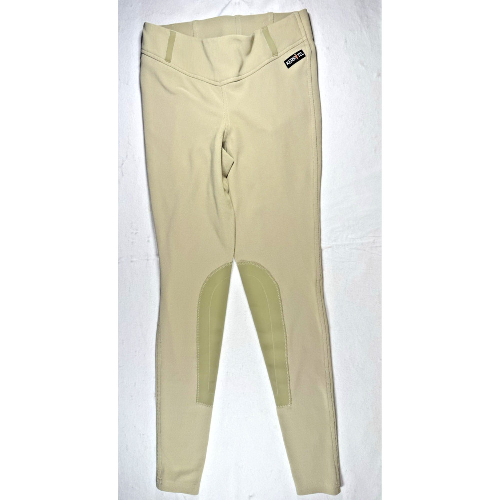 Kerrits riding pants britches leggings khaki tan medium Horse Equestrian EUC